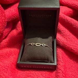 Silver Bracelet with Diamond Accents